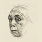 Käthe Kollwitz, Selbstbildnis, 1924, Kreidelithographie, Kunsthalle Bremen – Der Kunstverein in Bremen, Kupferstichkabinett