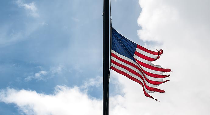 Flag near New Orleans, 2016, Foto: Volker Beinhorn