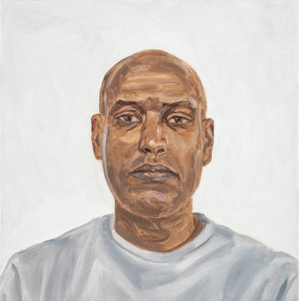 Tim Eitel, aus der Serie 10 Portraits, 2021_2022, Öl und Tempera auf Leinwand, courtesy Galerie